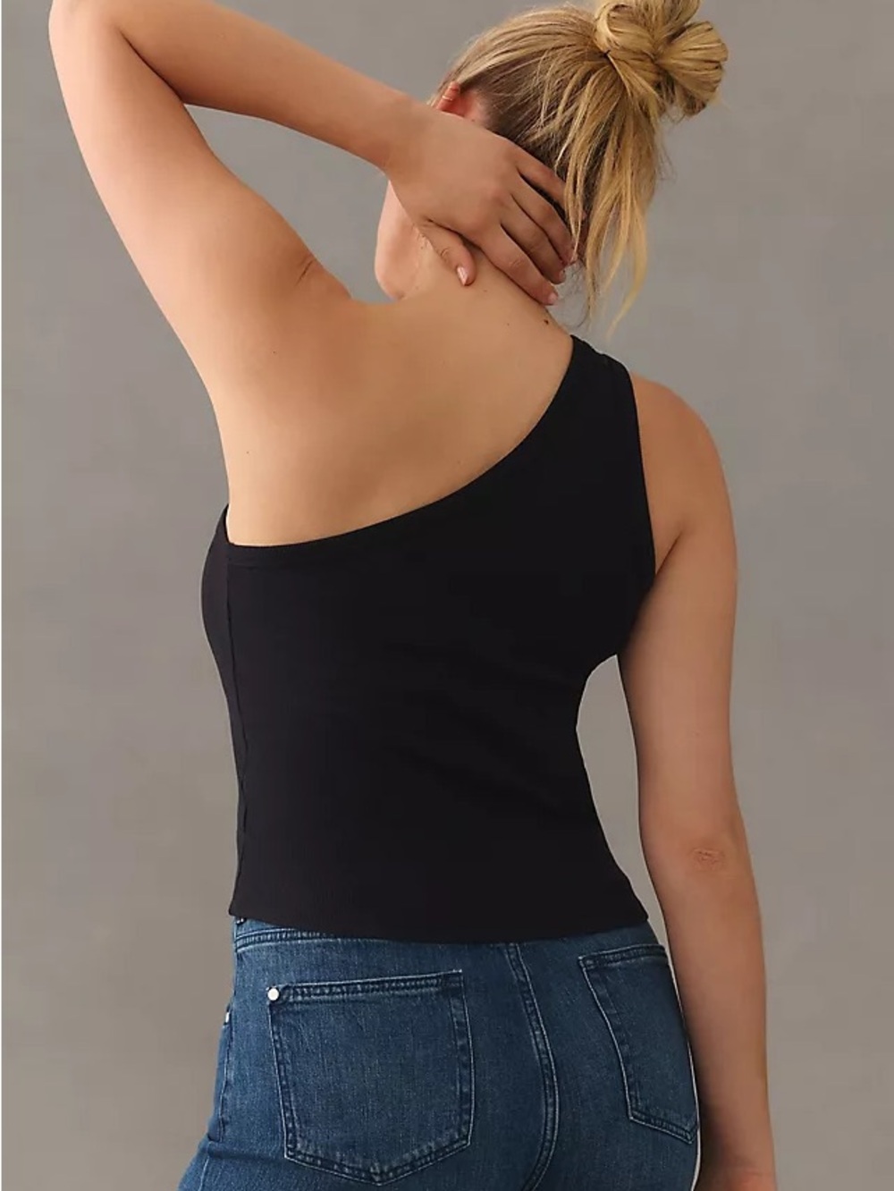 Pilcro Ribbed One-Shoulder Top - Picture 2 of 4